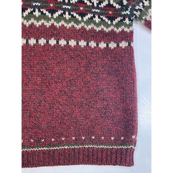 Vtg Abercrombie & Fitch Mens Nordic Fair Isle Sweater Size XL Chunky Knit Wool - Picture 11 of 14
